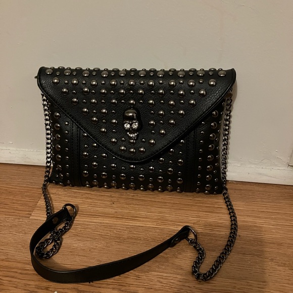 Black skull crossbody bag - Picture 3 of 4